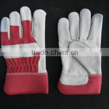 Red Cow Grain Leather Full Palm Glove