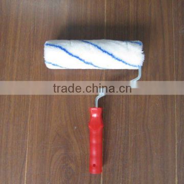 Paint roller with synthetic fiber