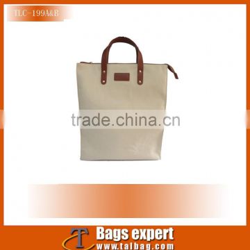 New arrival high quality canvas tote for Lady 2016,white 12oz canvas for main bod