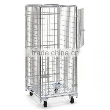 Icegreen galvanized Stainless Steel Wire Mesh Roll Container Cart