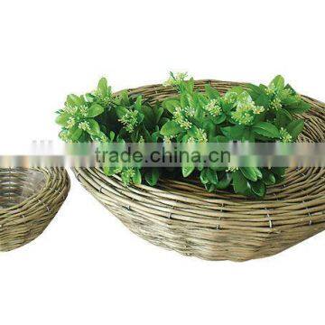 wicker flower pot,garden pot,outdoor plant