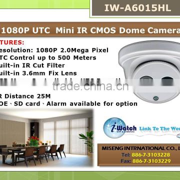 IW-A6015HL 1080P UTC Mini IR CMOS CCTV Dome Camera