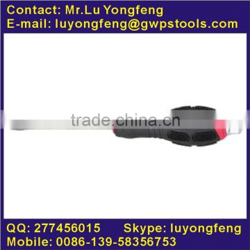 S2 black nickle finished screwdriver with elastic handle and go-through shaft