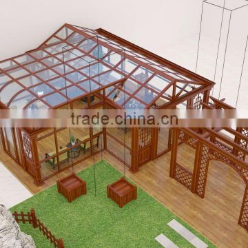 High quality with different surfacetreatment 6000 series aluminum extrusion profile sun room/green house /glass sun rooms
