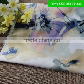 2015 New Design Floral Printing Satin Fabric for Ladies Garments