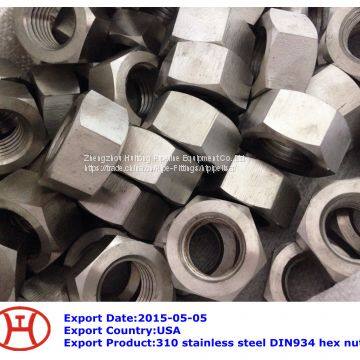 310 stainless steel DIN934 hex nut