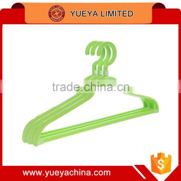 Wholesale products china pure color anti-slip plastic laundry clother hanger, package of 3pcs-green
