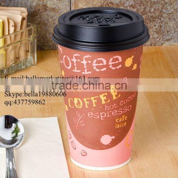 PS Plastic Lid for hot coffee paper cups, Eco-Products 10, 12, 16, and 20 oz