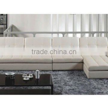 genuine leather sofa and chaise longue B400024