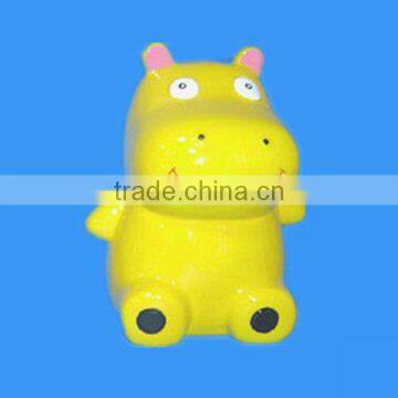 hippo shape kids ceramic money safe bank