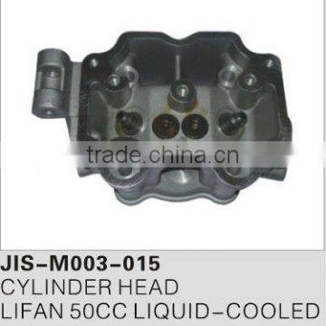 Motorcycle parts & accessories cylinder head for 50CC LIFAN LIQUID-COOLED