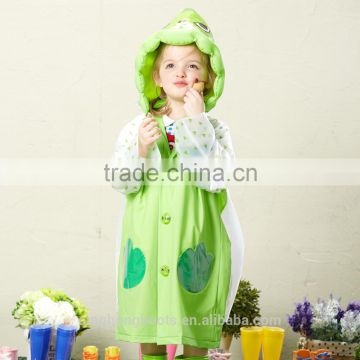 PVC rain coats for kids cute animals hotsale children long raincoats with hat