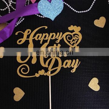 Hot Sale Happy Mother's Day Paper Cake Topper Cake Decorations