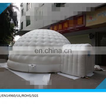 5 meter diameter outdoor inflatable air dome /white inflatable disco dome with tunnel
