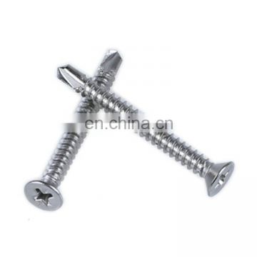 High Quality Ss 304 Ss 316 Cross Countersunk Head Self Drilling Drywall Screw