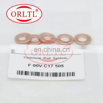 F00VC17505 Copper Gasket Washer Size: 7.1*15*2.5mm F 00V C17 505 Injection Heat Shim Copper F00V C17 505 Thickness=2.5mm