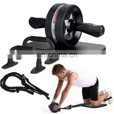 Multi-function Ab Roller Wheel Gym Equipment Abdominal Ab Muscle Trainer Push Up Bracket Rope Skipping Elastic Rope