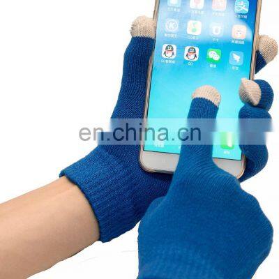 Winter Touch Screen Gloves Kids Knit Mittens Wool Full Finger children thick X-MAS christmas tree gloves