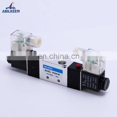 4V320-10 Automatic DC24V G3/8 5/2 Way Internally Piloted Acting Type Double Electrical Control Air Solenoid Valve