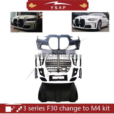 High quality facelift body kit for BMW 3 series F30 change to M4 kit