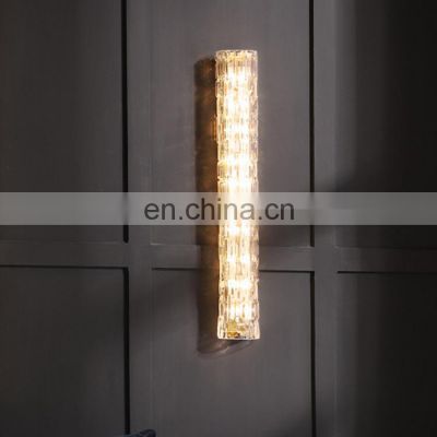 Modern Minimalist Mounted Lighting Luxury All Copper Glass Wall Lamp For Living Room Bedside Mirror Decorative LED Wall Light
