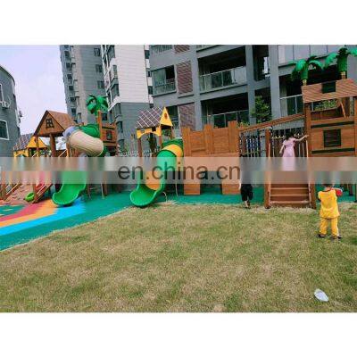 Wooden wood outdoor play playground equipment