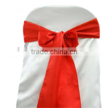 Red Satin chair sash, colorful chair ties, wraps for wedding banquet hotel