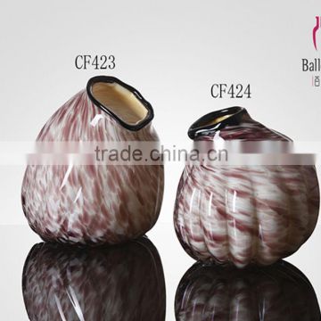 Glass Beach Series Shell Shaped Colored Bud Vase Wedding decoration glassware