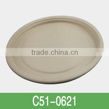12 inch Bamboo Pulp Oval Food Packing Plate