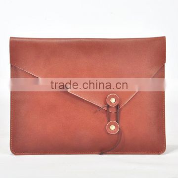 Custom Design Genuine Leather Cover Sleeve For Tablet PC/Laptop
