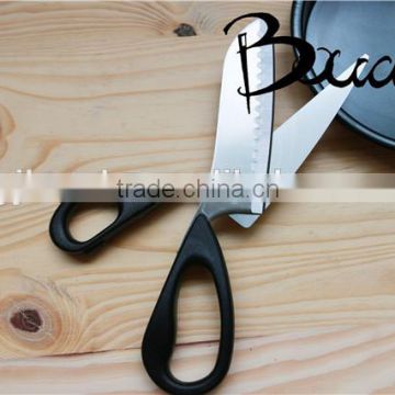 2016 Soft handle multifunction stainless steel pizza scissors BD-S1637