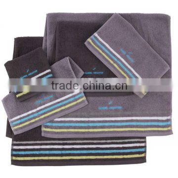 high quality plain dyed promotioanl cotton towel set