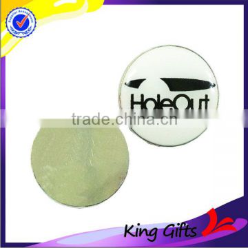 Hole out offset digital print nickel metal ball marker