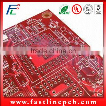 Multilayer PCB with Red Soldermask and Hal Leadfree Surface