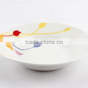 Restaurant use Super White Ceramic glazed porcelain plates and dishes