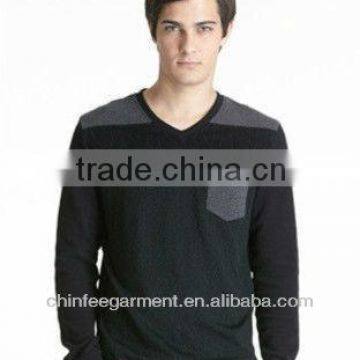 V-Neck Long Sleeve T Shirts