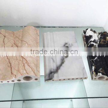 China made good quality pvc imitation marble profile products uv surface