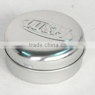 plain printing andsmall round aluminium box for soap or comestic