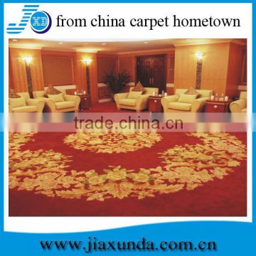 axminster red patterned hotel carpet
