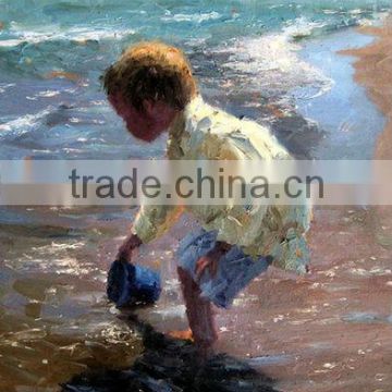 M-219 Ocean with Boy Canvas Oil Painting Model