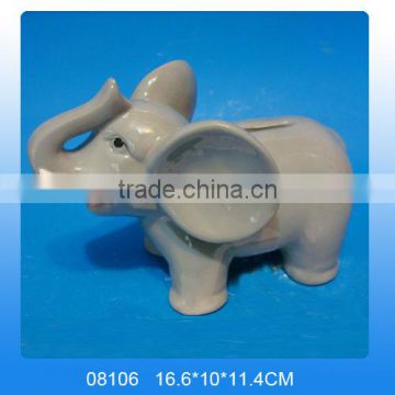 Personalized ceramic elephant money box