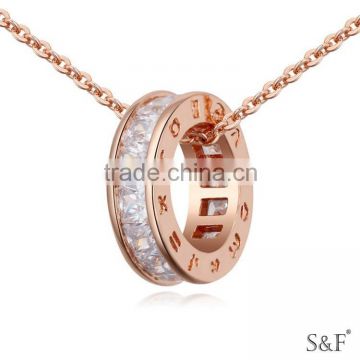 17710 New 2014 Modern Gold Plated Copper Pendant Necklace