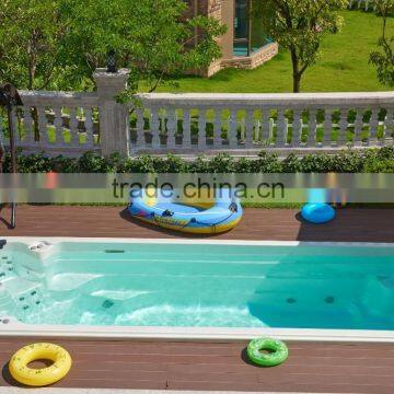 freestanding acrylic swimming pool whirlpool massage large outdoor balboa swim spa