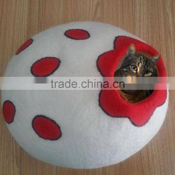 China wholesale cat cave wool felt cat cave Felt Pet Bed
