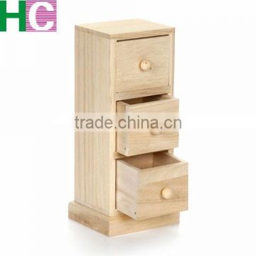 2017 unfinished wooden drawer storage boxes