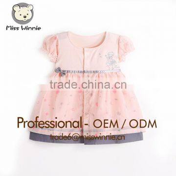 2016 Cotton Baby Rompers Baby Summer Rompers dress for baby girl OEM China