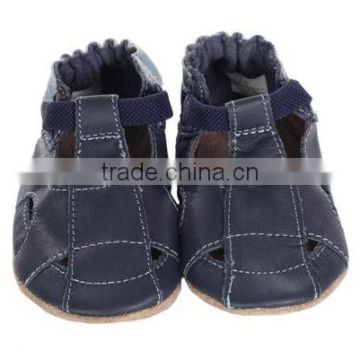 2016 fashion new design baby genuine leather hi top soft sole shoes
