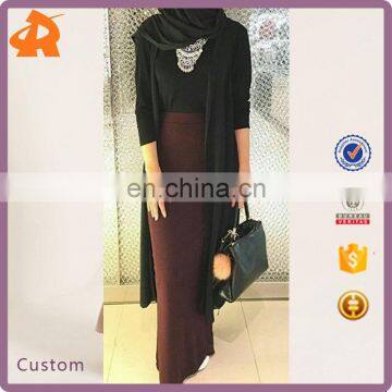 China Product Small Quantiy Muslim Maxi Bodycon Skirt Wholesale