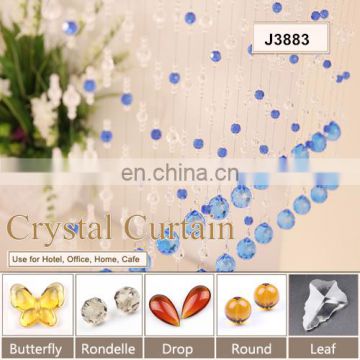 pujiang cheap crystal decorative beads curtain crystal bead window curtains chinese beaded curtains with high quality
