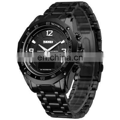 China Supplier Original Watches Skmei 1464 Digital Mens Watches Stainless Steel Waterproof Compass Sport Watch